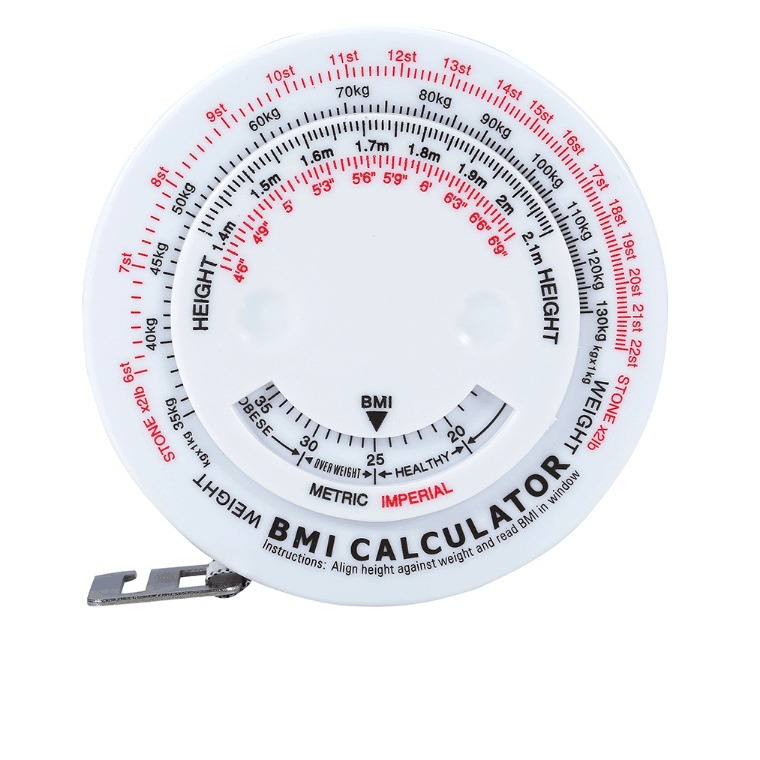 Picture of Wholesale Supply round BMI tape fat measuring tape waist ruler foreign trade 57g