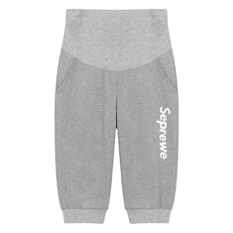 Picture of Pregnant Women's Capri Pants Cotton Spring and Summer Thin Leggings Casual Shorts Fashion Outer Wear Trendy Mom's Capri Pants