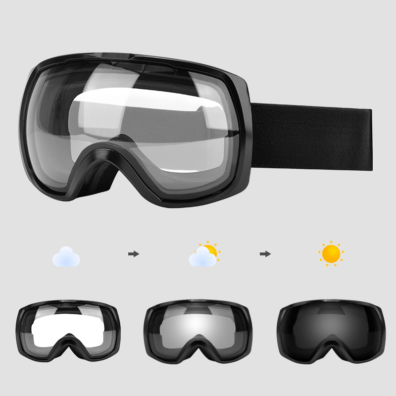 Spot Color-Changing Ski Goggles, Anti-Uv Snow Goggles, Double-Layer Anti-Fog Goggles, Color-Changing Lenses, Snow Goggles