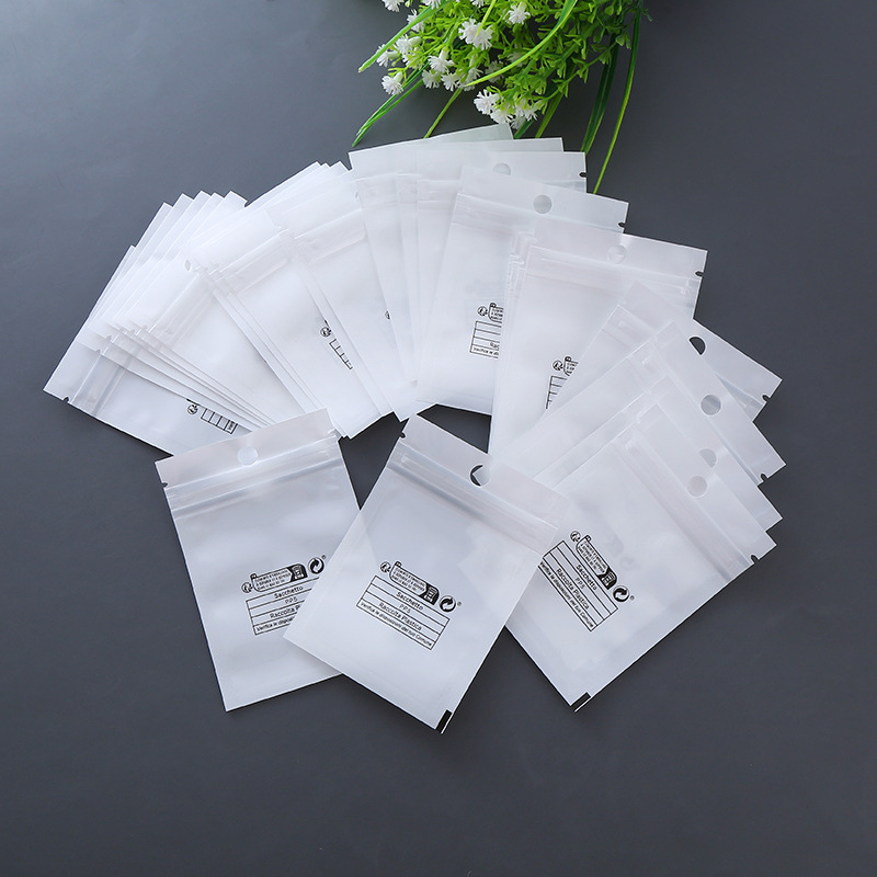 Cross-border in stock dedicated keel Yin and Yang ziplock bag environmental protection logo pp5 printing bone bag transparent jewelry packaging bag