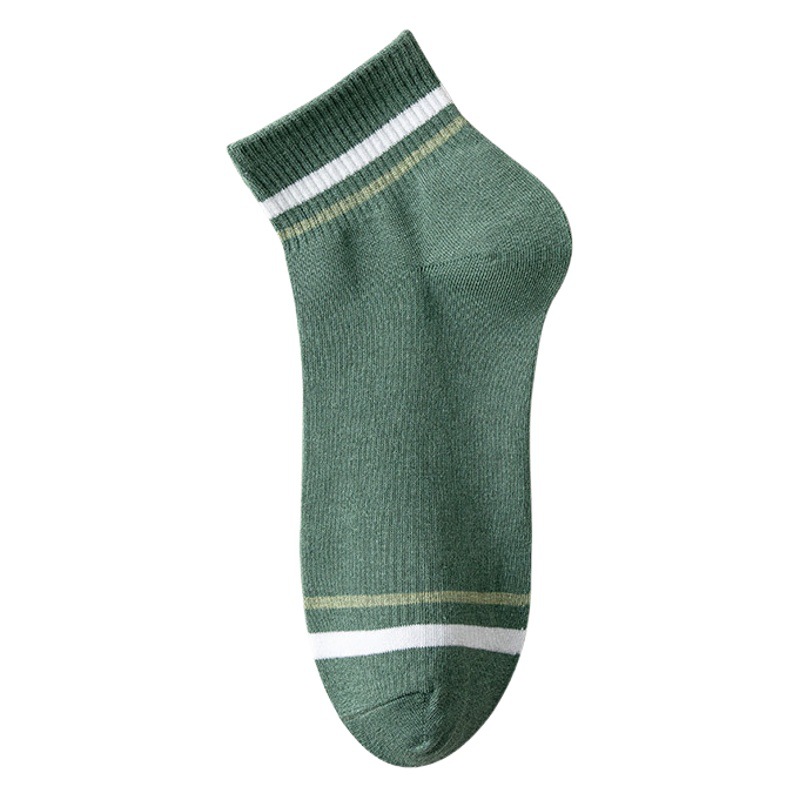 Socks men's short socks summer deodorant sweat-absorbent boat socks cotton green basketball boys low-barrel sports men's short-barrel socks