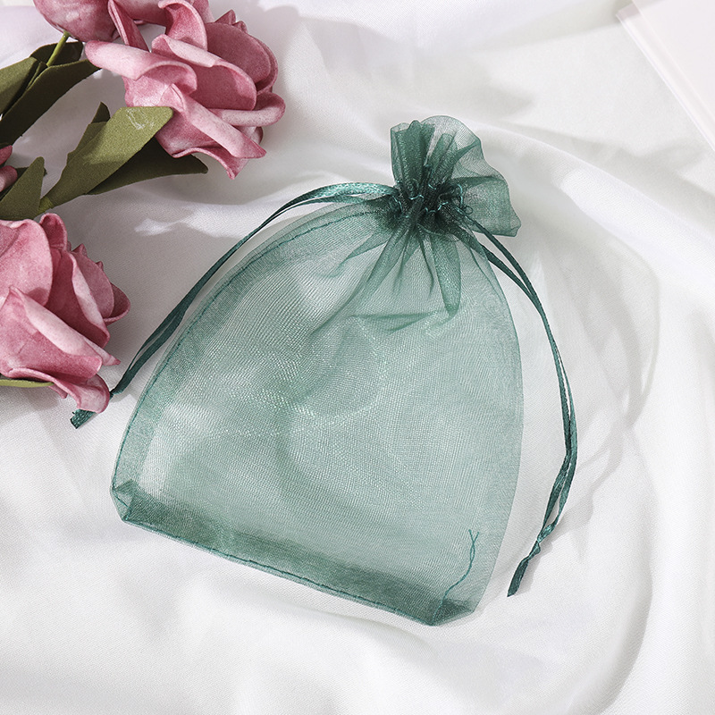 Picture of Plain beam gauze bag wholesale wedding candy bag spot small gift packaging mesh bag printing high density gauze