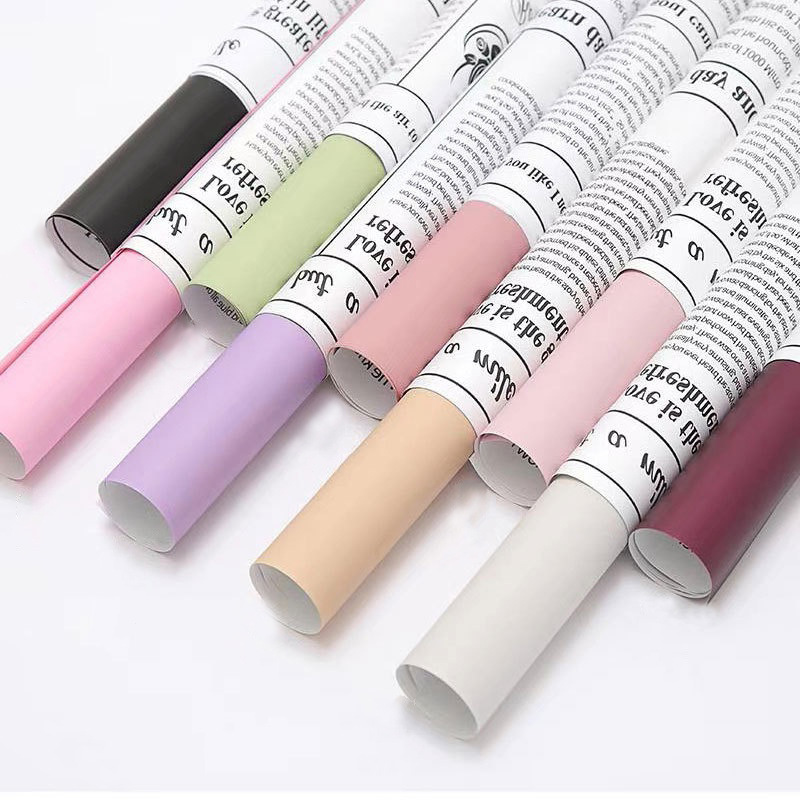 New Waterproof Korean Two-Color English Flower Wrapping Paper to Reminisce about British Flower Packaging Materials Floral Bouquet Wrapping Paper