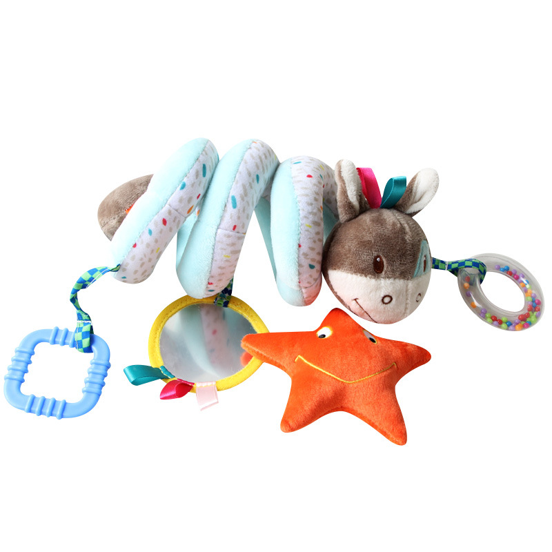 Picture of Popular 0-1 Year Old Baby Animal Bed Wrap with Ringing Mirror Car Wrap Toy Elephant Bed Wrap Pendant Wholesale in Stock