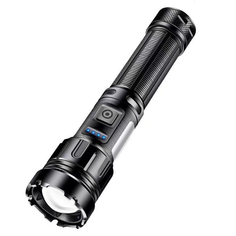 Cross-border Type-C charging P50 flashlight COB outdoor zoom long-range LED flashlight with magnet