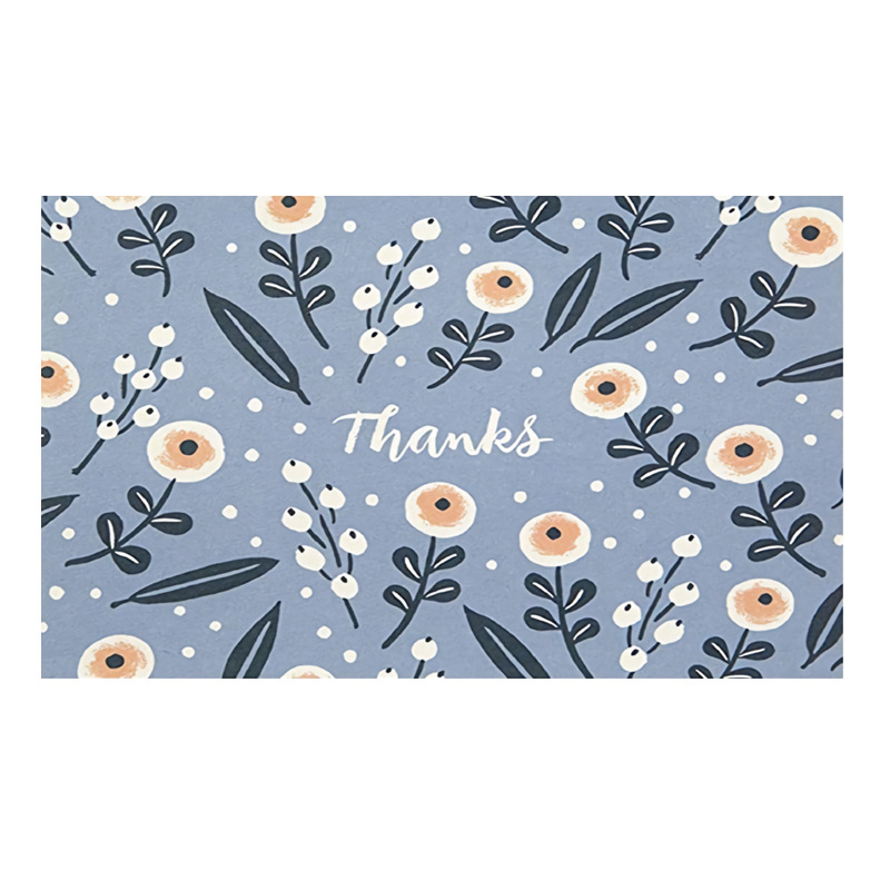 Picture of 50 sheets/pack vintage flower thank you card handwritten blank blessing gift card postcard gift decoration greeting card