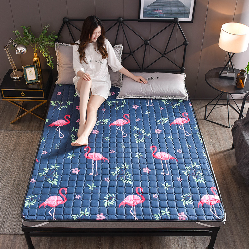 Picture of Four Seasons Mattress Cushion Household Protective Pad Thin Student Dormitory Single Bed Mattress Cushion Folding Bedroom Double