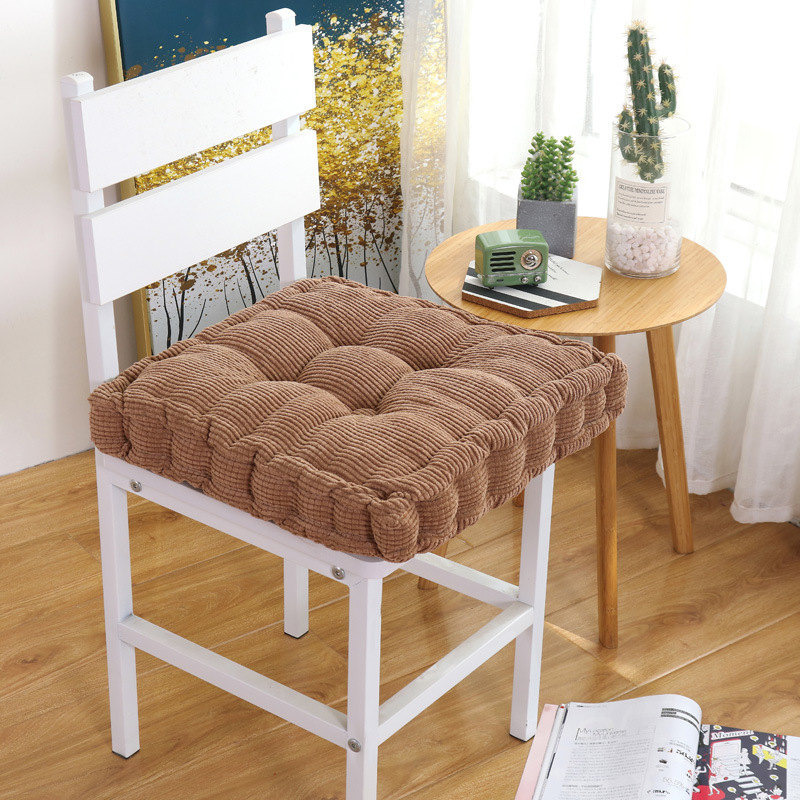 Picture of Manufacturer Wholesale Solid Color Corduroy Corn Kernel Cushions Japanese Square Round Chair Cushions Student Chair Cushions Futon