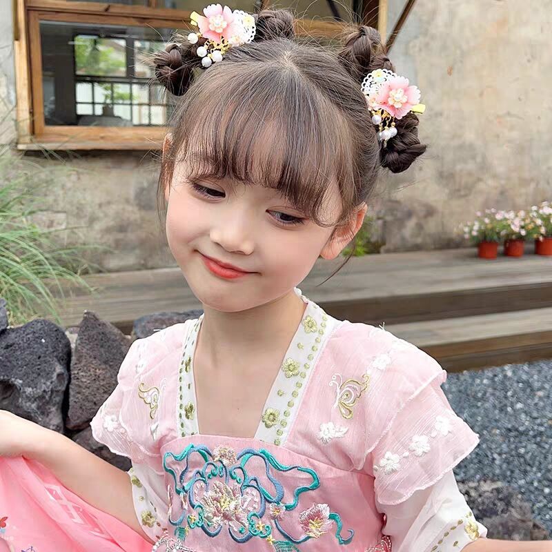 Picture of Children's Hanfu Headwear Girls' Hairpin Chinese Style Baby's Antique Tassel Step-by-Step Hairpin Little Girl's Antique Hair Accessories