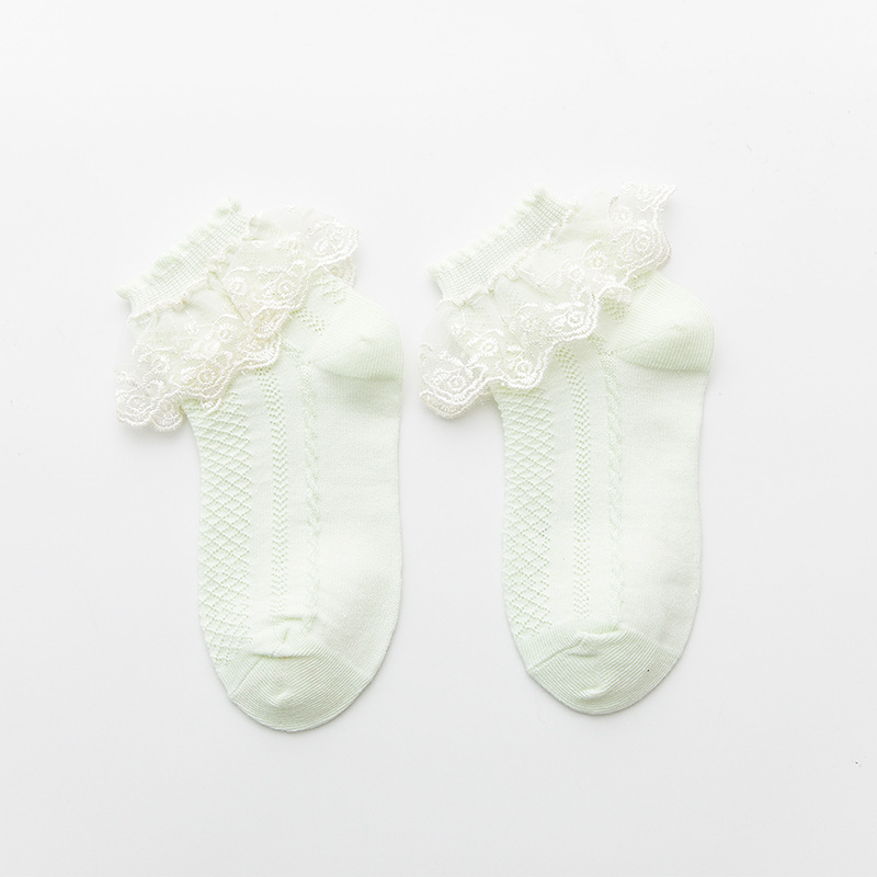 Picture of 2025 Spring and Autumn Princess Socks Lace Socks Short Socks Baby Sweet Cotton Socks Summer Thin Invisible Socks Children's Socks