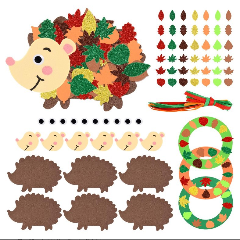 Picture of Autumn Theme DIY Decorative Craft Set Children's Gift Thanksgiving Halloween Art Decorative Pendant