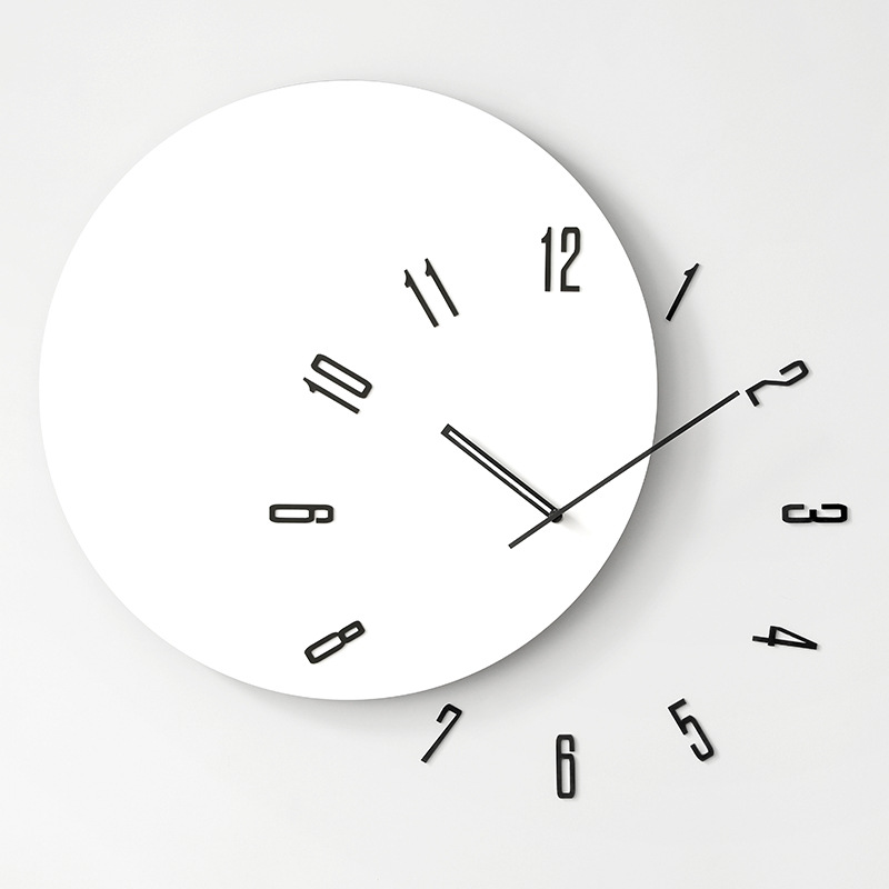 Picture of Wozoom Minimalist Decorative Wall Clock for Living Room, Nordic Home Creative Simple Wooden Clock