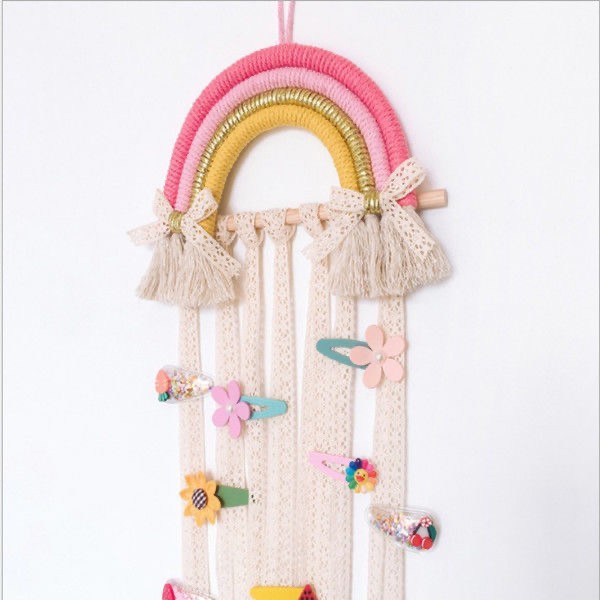 Picture of Rainbow Decoration Ins Unicorn Pendant Home Kidsren's Room Decoration Pendant Hand-Woven Rainbow Pendant Wall Decoration