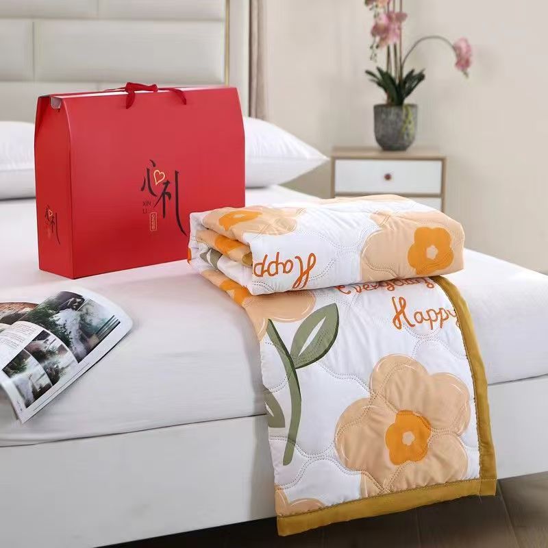 New Summer Cool Quilt Washed Cotton Air-conditioning Quilt Activity Gift Summer Quilt Machine Washable Summer Thin Quilt Core Wholesale