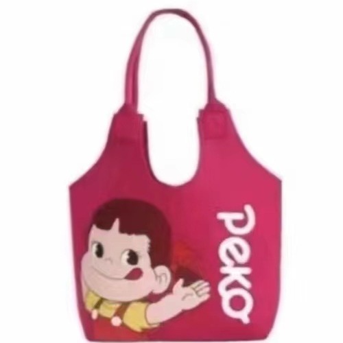 Factory wholesale fashion felt storage bag cute cartoon felt bag large capacity tote bag portable handbag