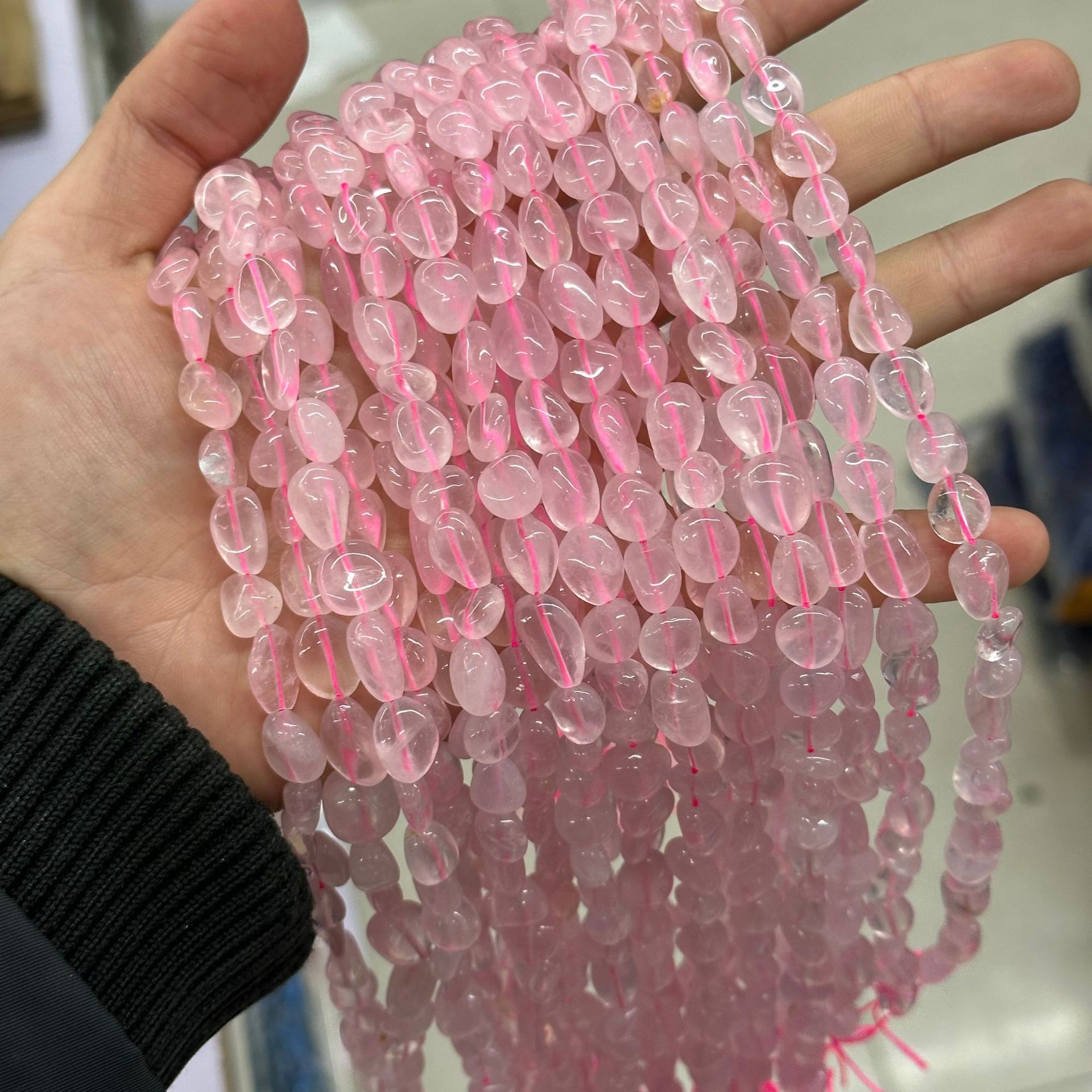 Picture of 8*10mm natural raw stone with loose beads semi-finished beads manufacturers spot wholesale jewelry accessories cross-border foreign trade