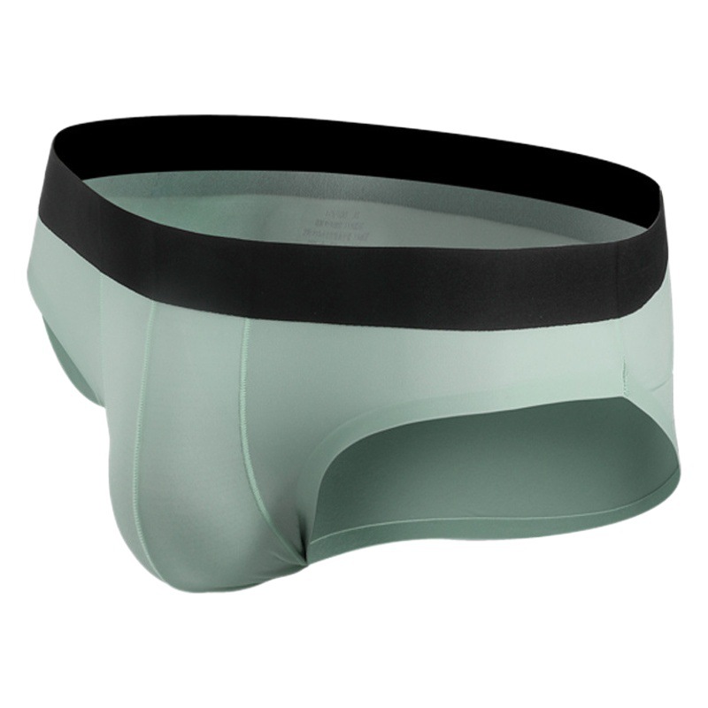Men's Underwear Ice Silk Traceless Ultra-thin Summer Breathable Men's Briefs Head Men's Transparent Sexy Short Pants