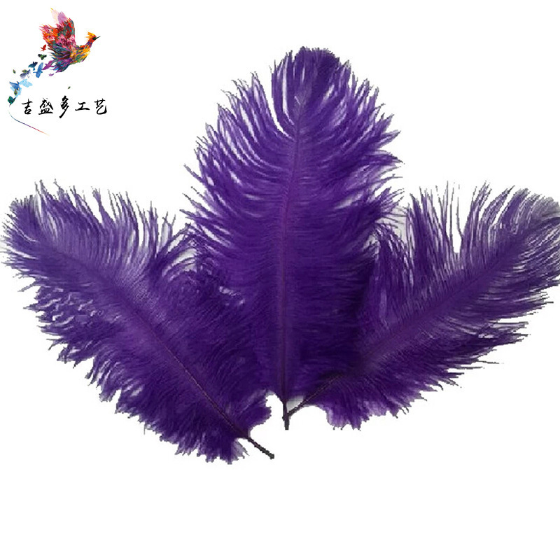 Picture of 15-20cm ostrich feather dyed feather in stock supply 14 color South Africa imported ostrich feather a generation of hair