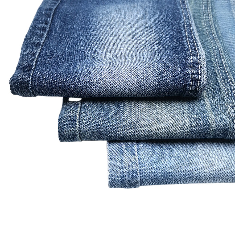 Pure Cotton 9.6oz Cotton Elastic Blue Denim Fabric