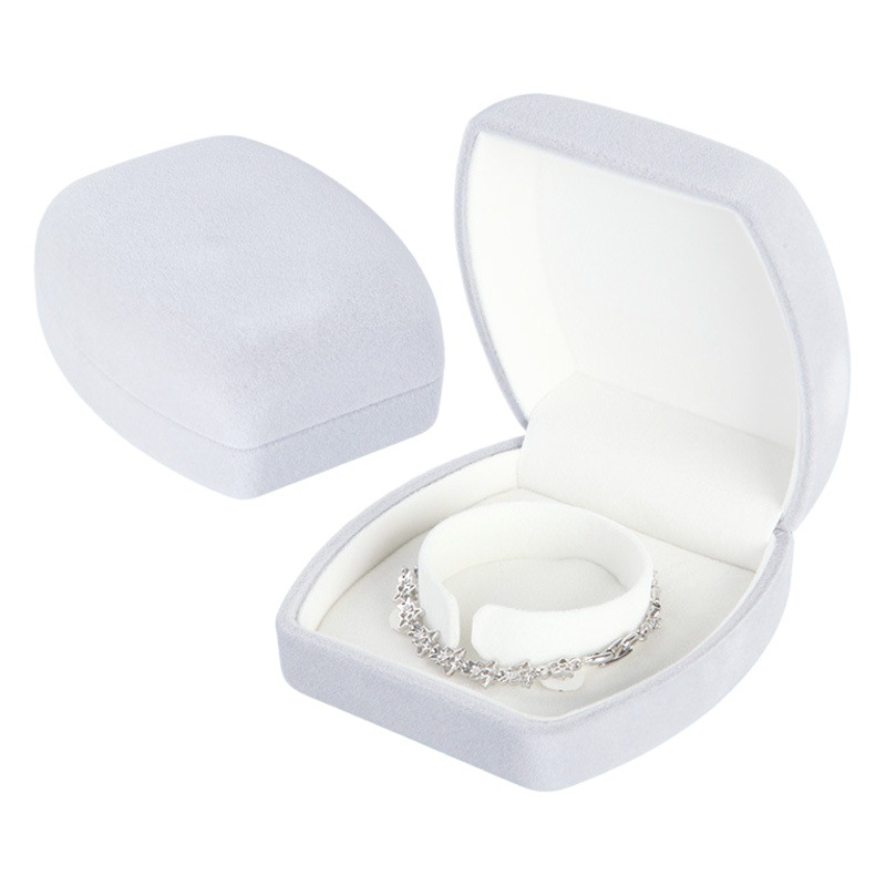 Customized Accessible Luxury Plush Watch Box Necklace Bracelet Gift Jewelry Display Box Indentation Velvet Jewelry Packaging Box