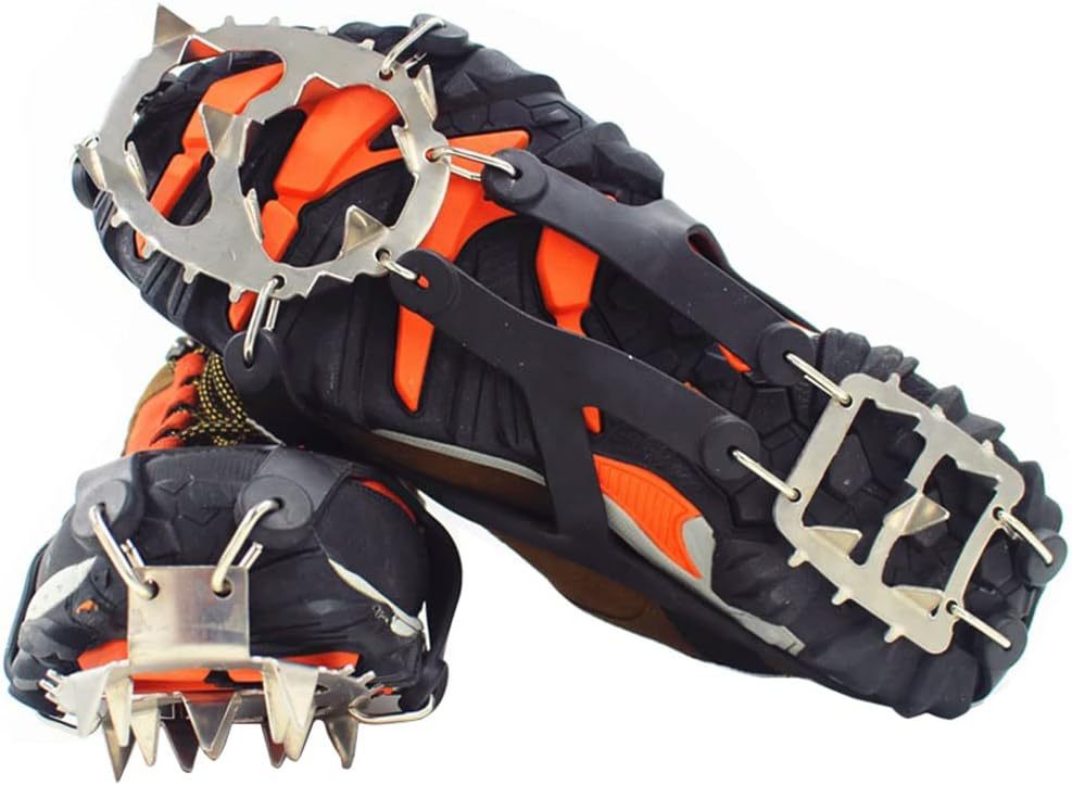 18-tooth crampons non-slip shoe cover outdoor adult men and women mountaineering snow shoe nail ice catch shoe chain drop-resistant snow claw