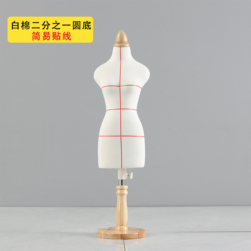 Picture of People's Table Three-Dimensional Cutting Needle-Insertable Mini Women's Two-point 1/4 Clothing Design Wedding Dress Little People's Table Model Frame