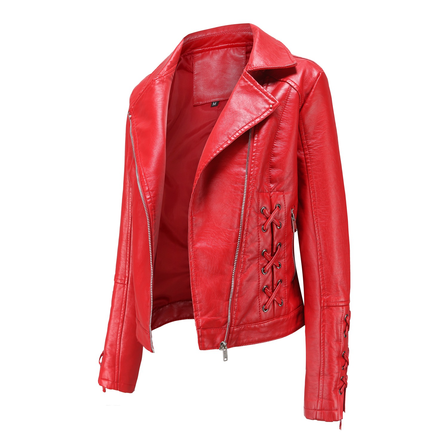 Picture of Export clothing Niche Design Boutique Knitted PU Leather Clothing Strap Fashion Women's Coat European and American Leather Clothing
