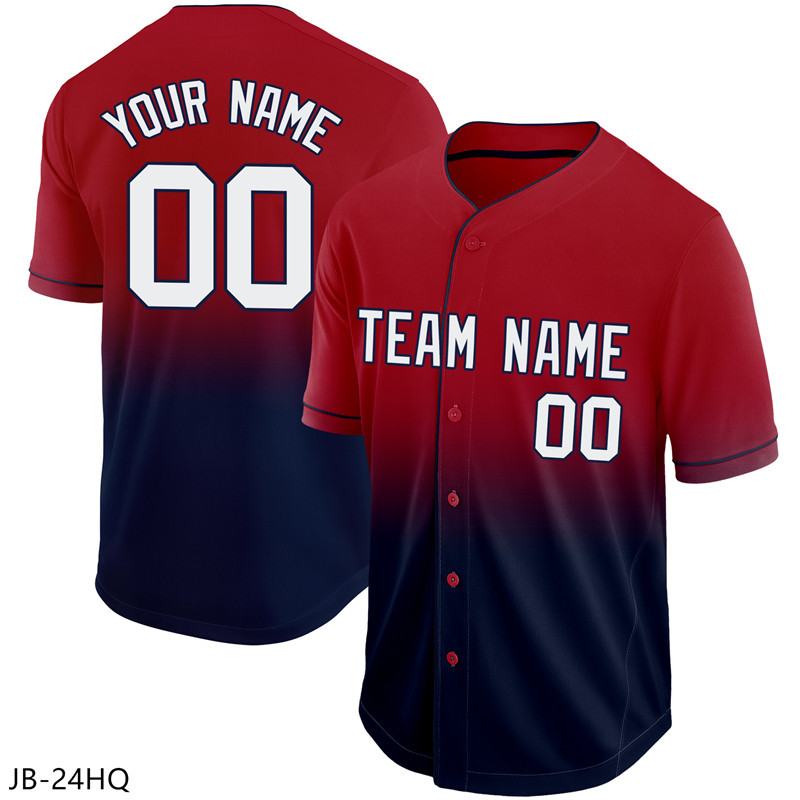Picture of New Baseball Suit Cardigan Short Sleeve Training Sports American Cross-border Game Baseball Suit Printed Button Breathable Jersey