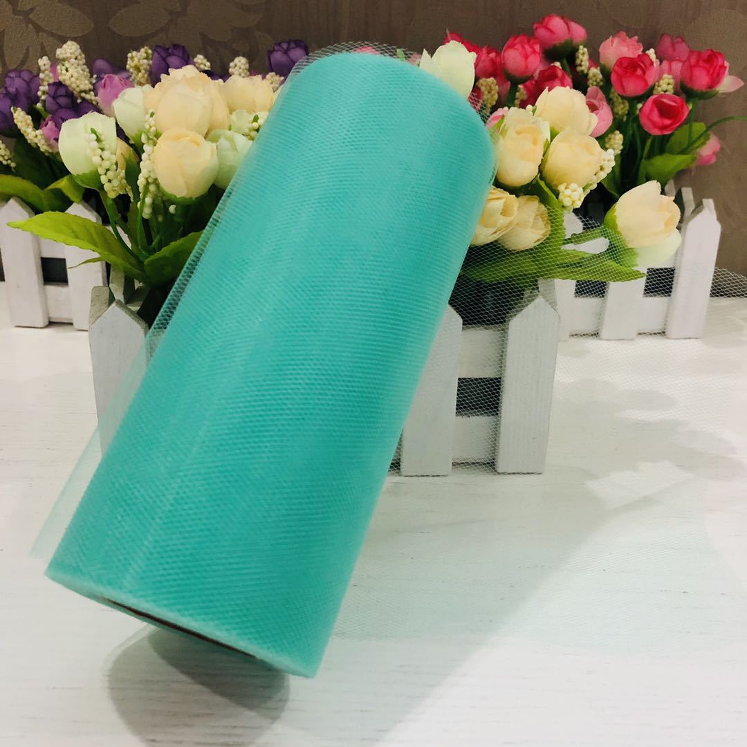 Picture of Wedding party decoration American mesh roll tutu skirt birthday table skirt tulle yarn wedding decoration 15cm * 25 yards