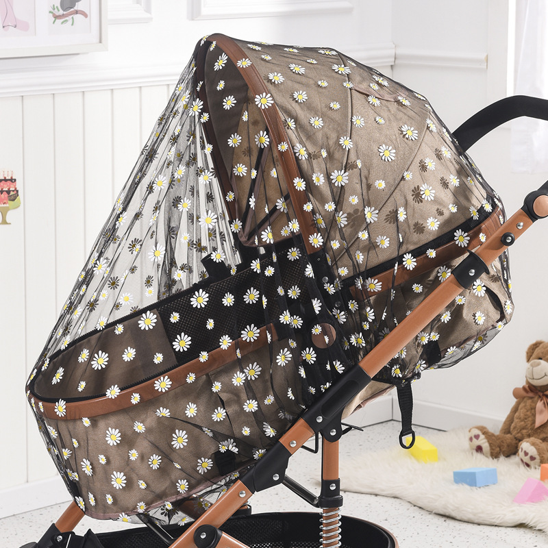 Picture of Baby carriage mosquito net full cover printed stroller mosquito net increased encryption baby umbrella anti-mosquito net mosquito net cover universal