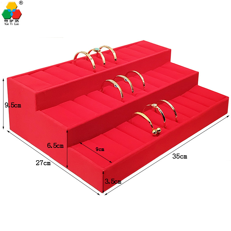 Picture of Multi-layer Trapezoidal Display Stand Stepped Live Ornaments Props Ring Antique Jade Bracelet Storage Rack