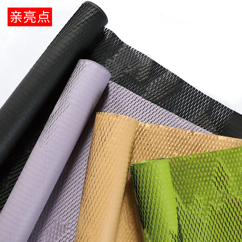 Wholesale Flower Shop Floral Materials Grid Mesh Art Paper Flower Bouquet Wrapping Paper Environmentally Friendly Mesh Lined Honeycomb Paper