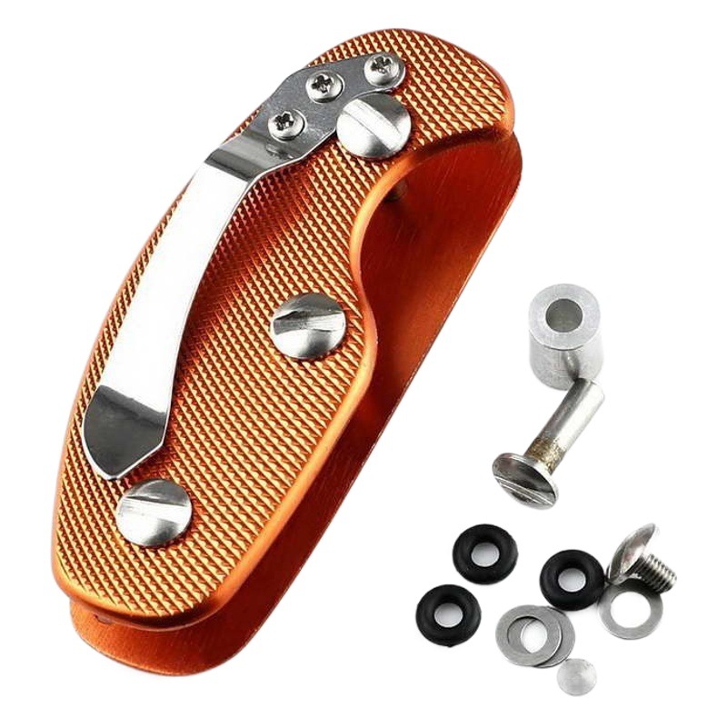 Outdoor portable tools DIY aluminum alloy key holder single key chain storage 5 key blank with back clip