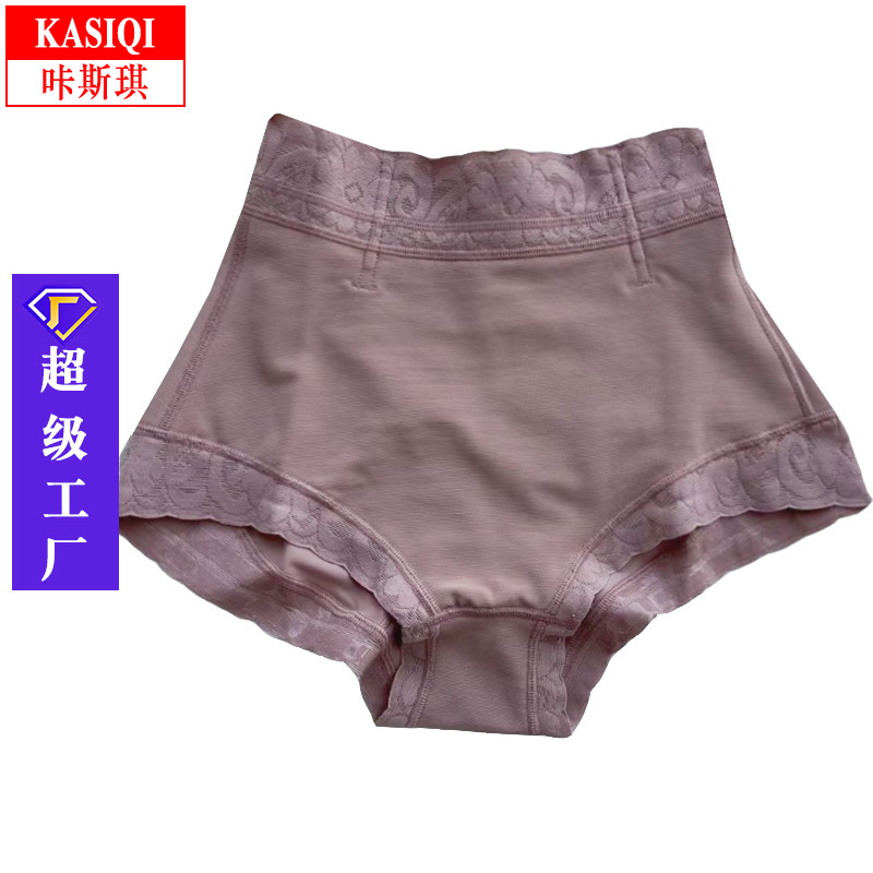 Picture of TIKTOK European and American plus size Mid-Waist Hip-Lifting and Abdominal Pants Tunic Body-Tight Body-Shaping Mid-Waist Triangle Waist Briefs