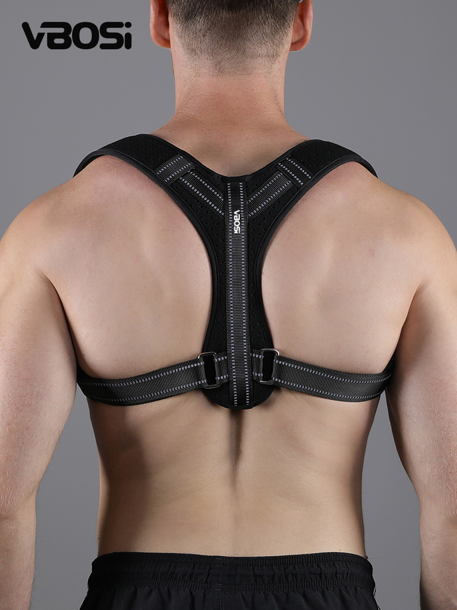 Vbosi Posture Correction Belt Adult Sitting Posture Anti-Hunchback Correction Belt Back Adjustable Posture Correction Belt Cross-Border Factory Wholesale