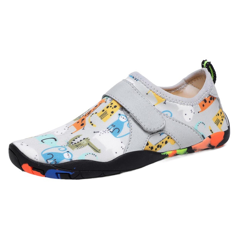 Cross-border Printed Tracing Swimming Children's Shoes Soft Sole Snorkeling Wading Beach Shoes Outdoor Boys Diving Shoes
