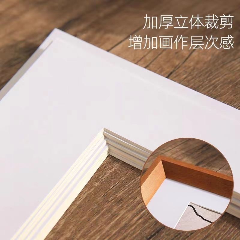 Picture of Wall-mounted photo frame lined with picture frame cardboard mounting paper mounting photo gouache painting sketch calligraphy and painting mounting frame