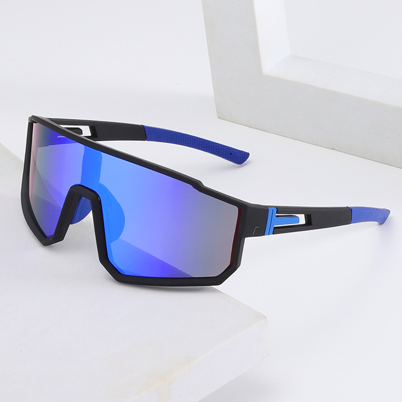 Large-Frame Cycling Glasses for Men, Outdoor Sports Windproof Sunglasses for Women, Mountaineering Integrated Goggles, Ski Goggles, Trendy Goggles