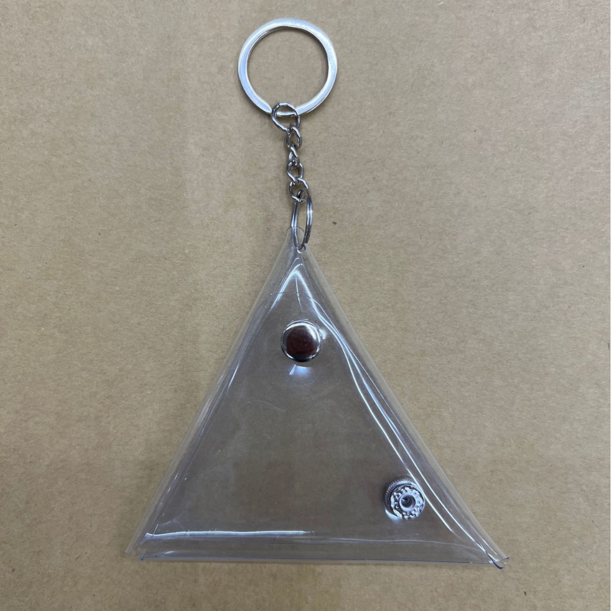 Transparent Coin Purse PVC Triangle Headset Data Cable Storage Bag Keychain Plastic Bag PVC Mini Key Bag