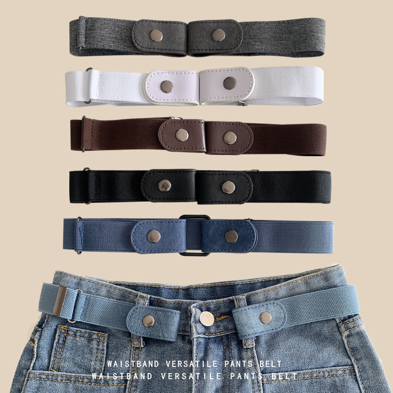 Invisible Traceless Lazy Belt Women's Elastic Pants Belt Jeans Pants Big Change Small Waist Artifact Belt