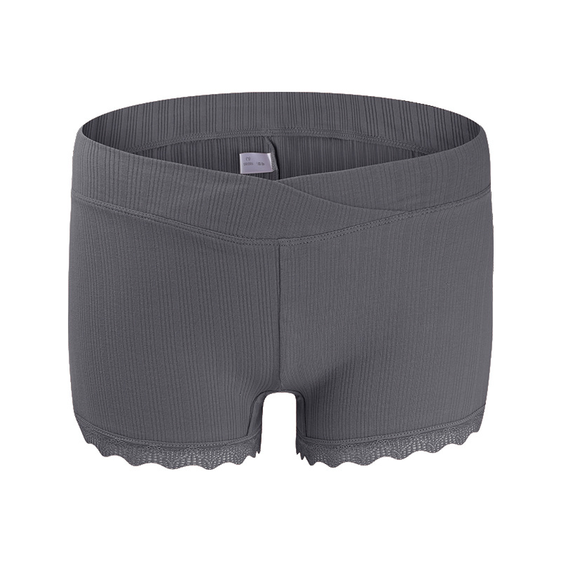 Picture of Pregnant Women's Safety Pants, Anti-Exposure, Threaded Lace, Pure Cotton, Low-Waisted, Thin Bottoming Boxer Briefs, Two-In-One