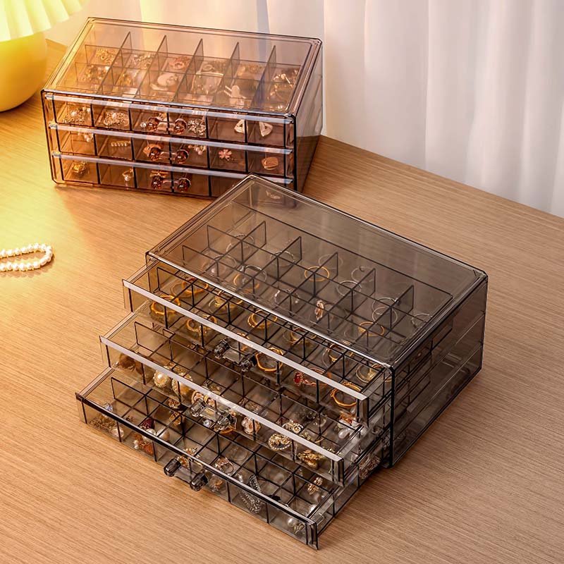 Transparent Multi-layer Jewelry Storage Box Large Capacity Dustproof and Oxygen-proof Earrings Earrings Necklace Jewelry Bracelet Ring Box