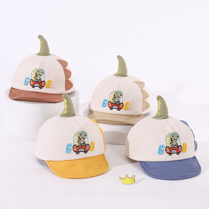 Picture of Baby hat spring and autumn male baby peaked cap cute cartoon spring thin boy soft brim children baseball cap