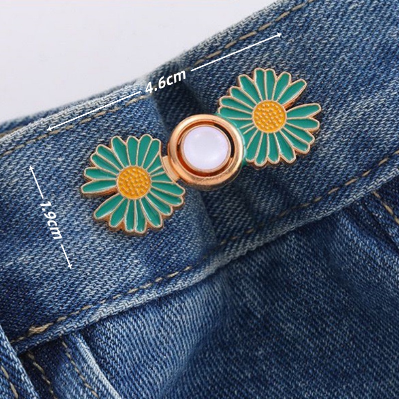 Picture of Chinese Knot Waist Buckle Pair Buckle Flat Bottom Removable Nail-free Seam-free Button Girl's Trouser Skirt Waist Size Change Artifact
