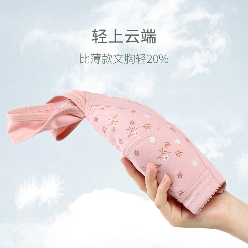 Picture of New Printed Front Button Underwear for Women, Soft Cotton Vest, Middle-Aged and Elderly Bra, Large Size Non-Wired Underwear for Women
