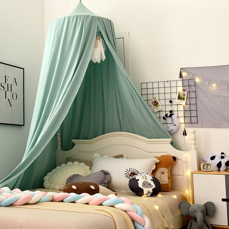 Picture of Cross-border Exclusive for Amazon Dome Bed Curtain Nordic ins Style Children's Suspended Mosquito Net Bed Tent Blackout Bed Curtain