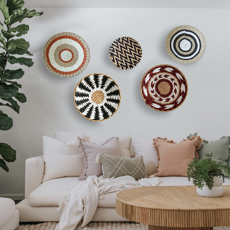 Picture of Bohemian Style Wall Decoration Straw Wall Decoration Background Wall Decoration Wall Hanging Sofa Bedside Hand-woven Wall Hanging