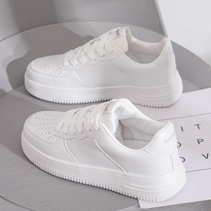 White Shoes for Women 2025 New Summer Style with Skirts Thick-Soled Black Shoes Men's Shoes Versatile Student Sports Shoes Casual Sneakers