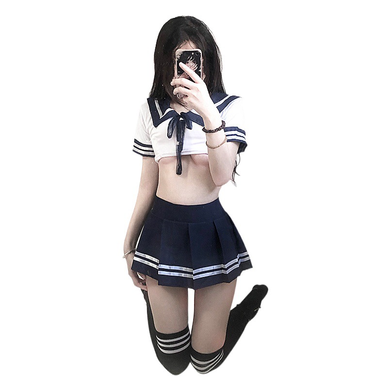 Lingerie Uniform JK Suit Pure Vitality Temptation Uniform Stewardess Sailor Suit Women's Pleated Skirt