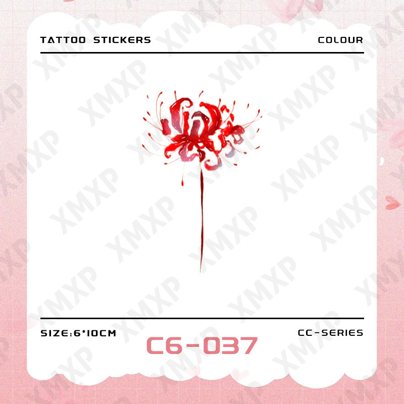 Bianhua Color Beautiful Tattoo Sticker Waterproof Long-lasting Women's Arm Clavicle Fresh High-end Washable Sticker